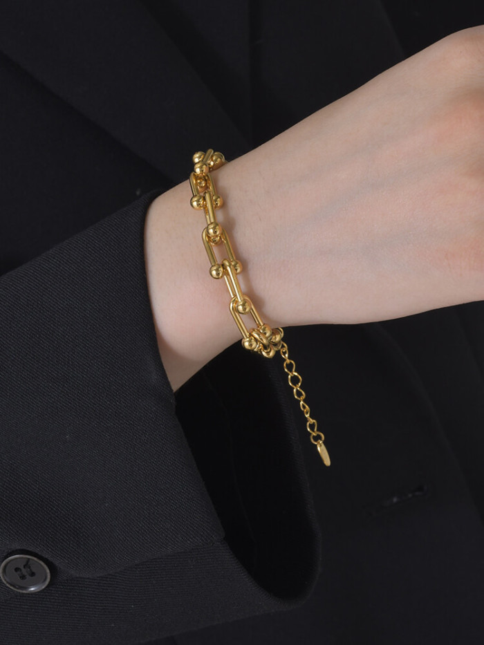 Wholesale Stainless Steel Horseshoe Chain Bracelet