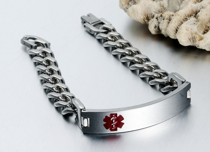 Wholesale Medical Alert Bracelet Chain with ID Tag