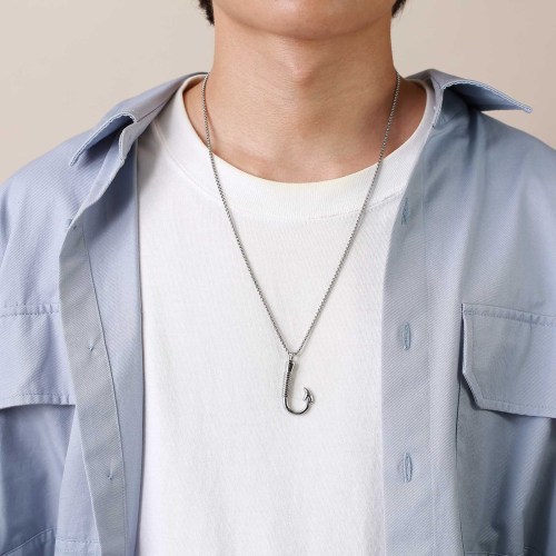 Wholesale Stainless Steel Fish Hook Ashes Pendant