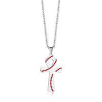 Wholesale Stainless Steel Baseball Pattern Anka Cross