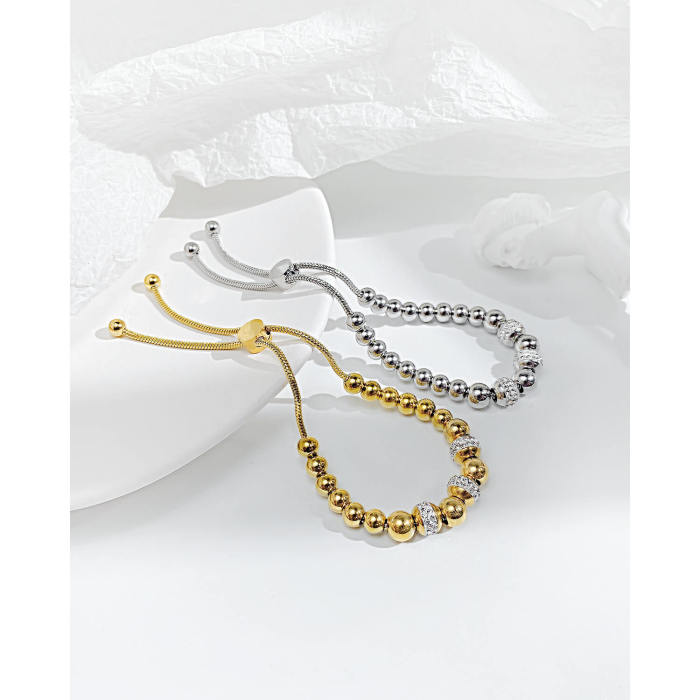 Wholesale Stainless Steel Women Beads Bracelet