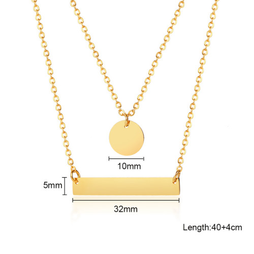 Wholesale Stainless Steel Womens Double Necklace Choker
