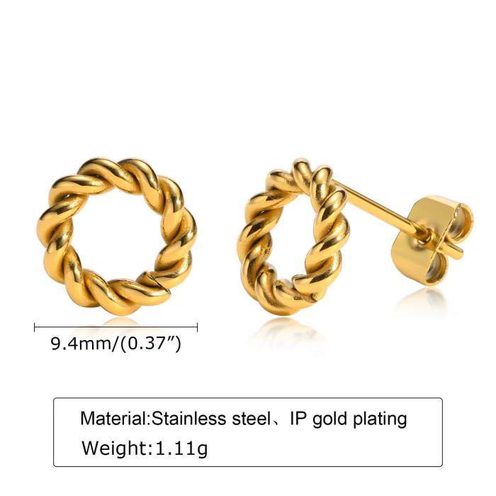 Wholesale Stainless Steel O Stud Earrings