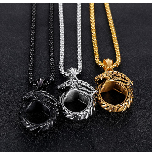 Wholesale Men Stainless Steel Dragon Pendant