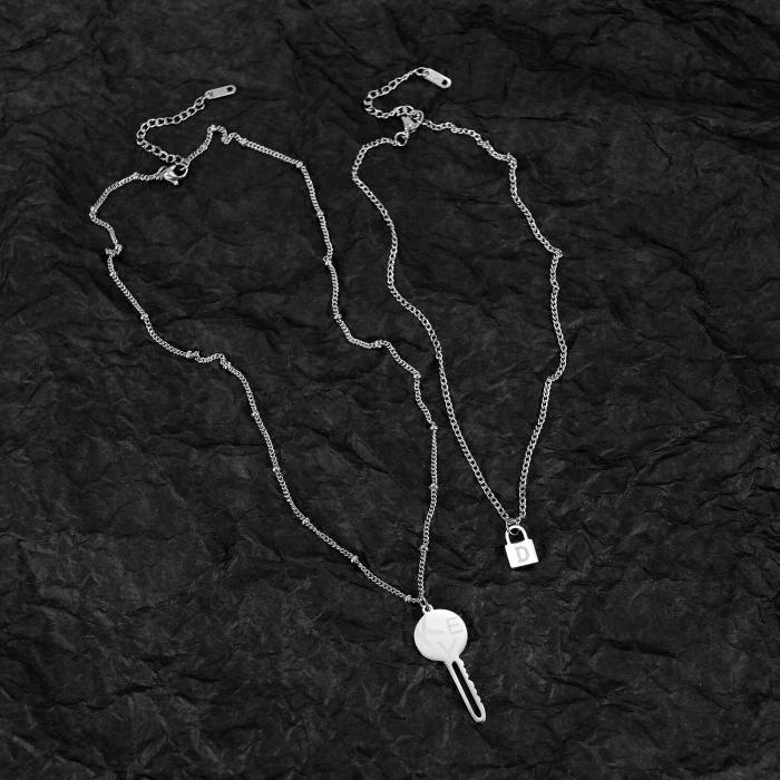 Copy Wholesale Double Layers Necklace Stainless Steel