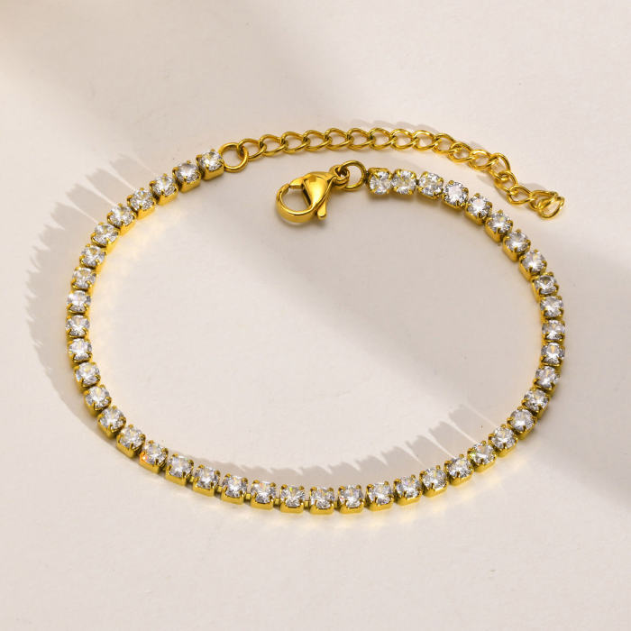 Wholesale Stainless Steel CZ Bracelets Anklet