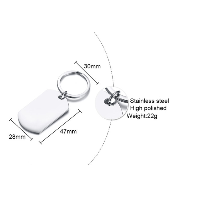 Wholesale Stainless Steel Keychain Tags