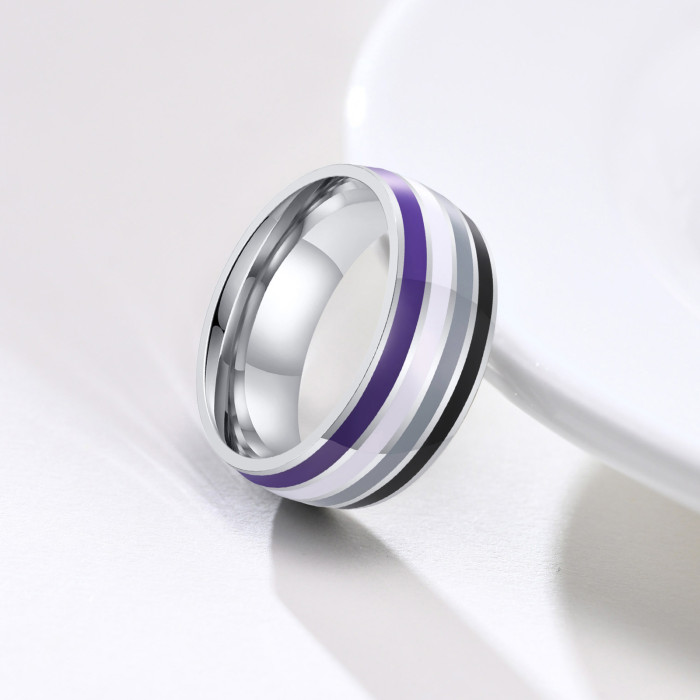 Wholesale Stainless Steel Rainbow Rings for Gay