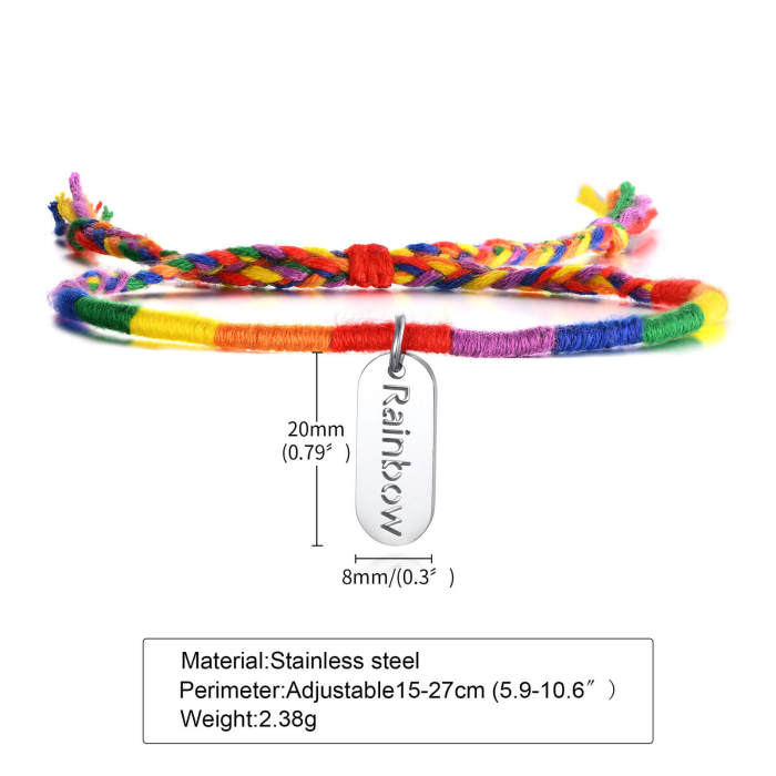 Wholesale Stainless Steel Colorful Rainbow Bracelets