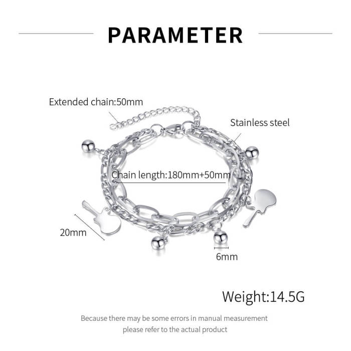 Wholesale Stainless Steel Bracelet with Guitar