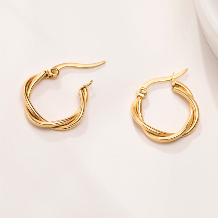 Wholesale Stainless Steel Double Hoop Earrings
