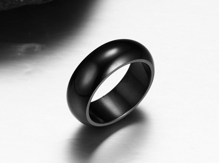 Custom Black Stainless Steel Ring