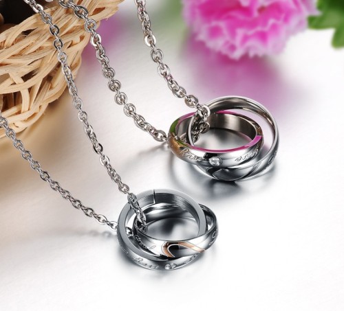 Stainless Steel Real Love Couple Pendant Design