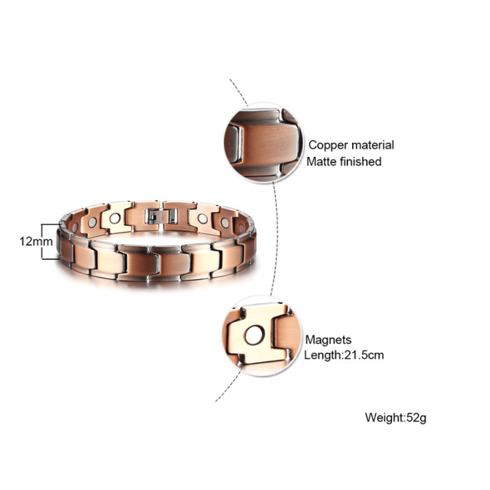 Wholesale Magnetic Brass Bracelet for Men