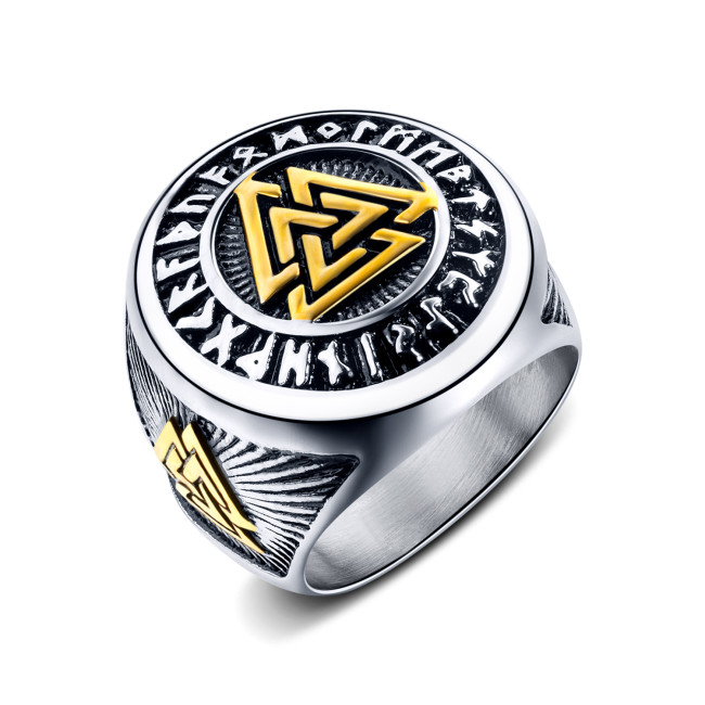 Wholesale Stainless Steel Triangle Fashion Ring