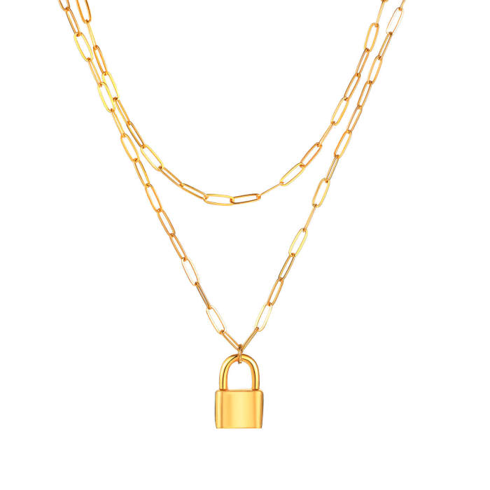 Wholesale Stainless Steel Women Necklace with Lock