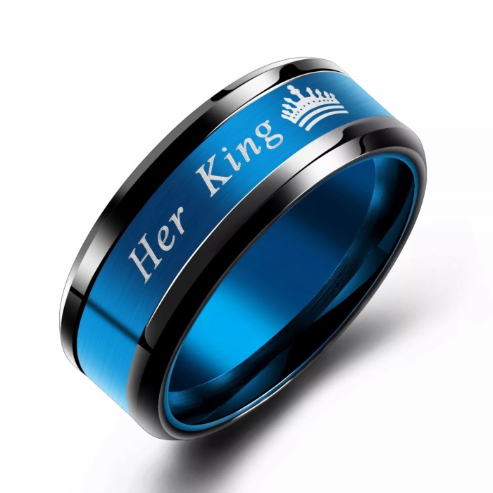 Wholesale Stainless Steel Her King & His Queen Wedding Band