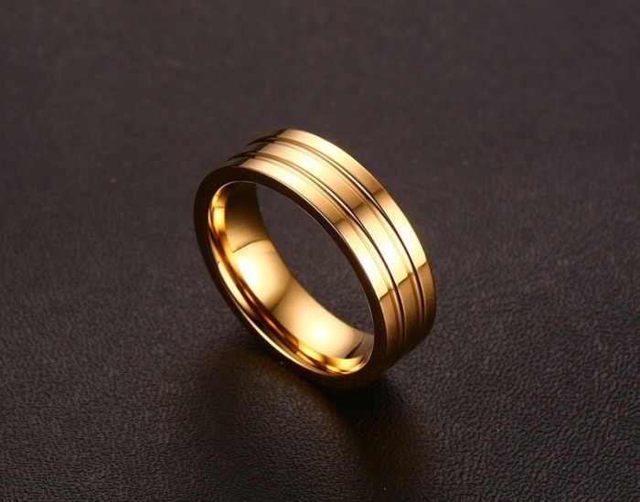 Wholesale Stainless Steel Grooved Wedding Bands