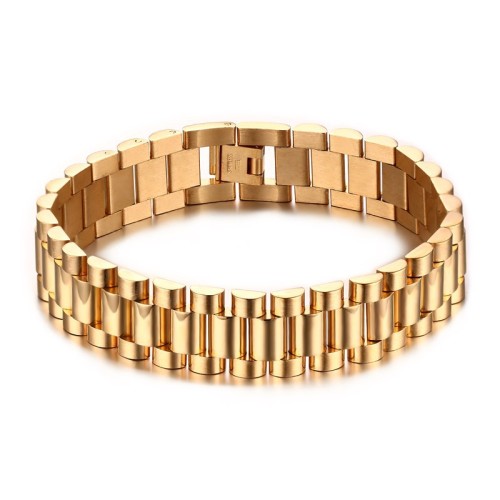 Stainless Steel Gold Plated Bracelet Watch Band