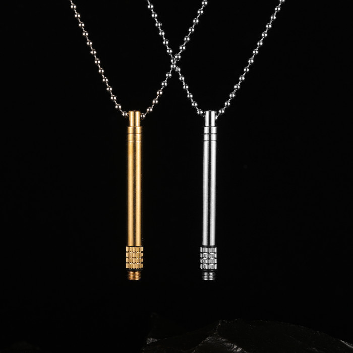 Wholesales Stainless Steel Creative Cylindrical Pendant