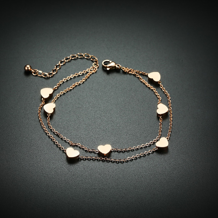 Wholesale Stainless Steel Heart Bracelet and Anklet