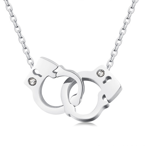 Womens Stainless Steel Handcuffs Necklace Wholesale