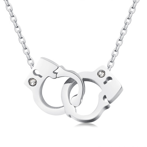 Womens Stainless Steel Handcuffs Necklace Wholesale