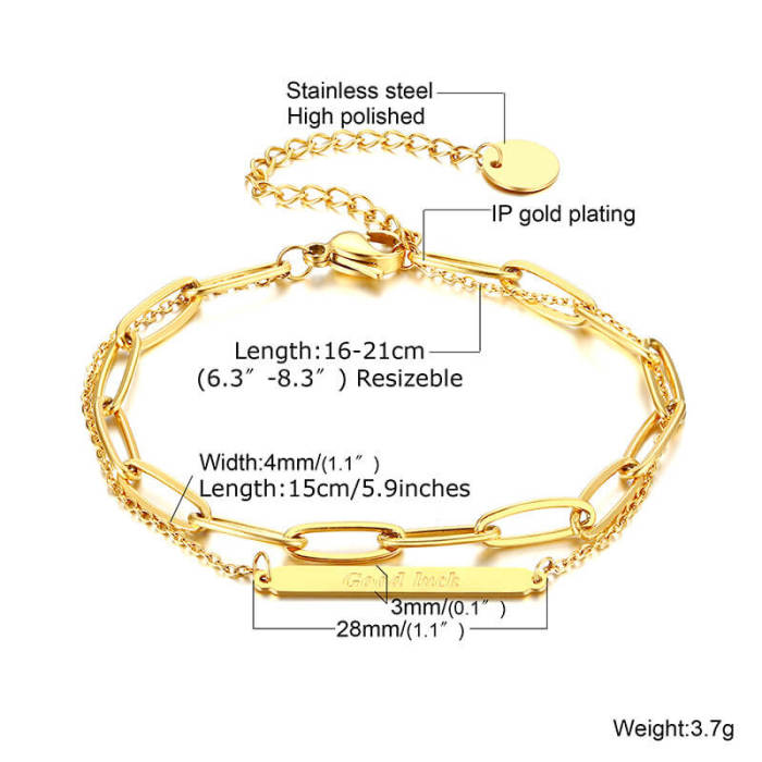 Wholesale Stainless Steel Women Chain Bracelet