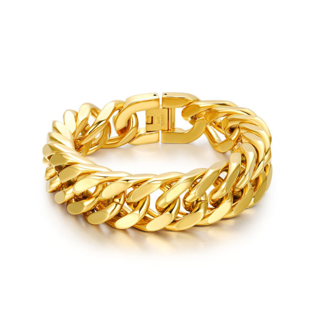 Wholesale Mens Stainless Steel Carbine Chain Bracelet