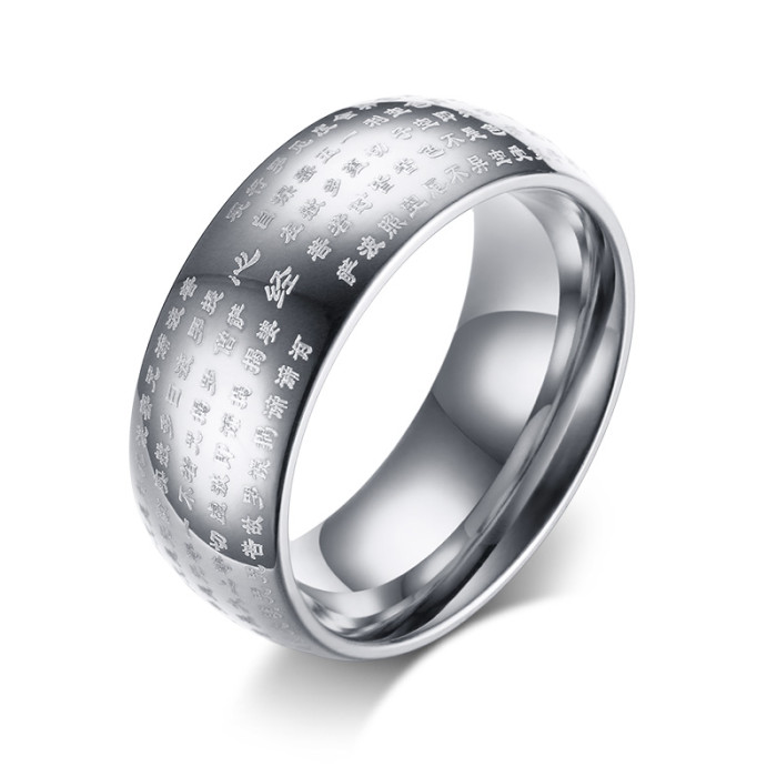 Wholesale Stainless Steel Thumb Scriptures Rings for Men