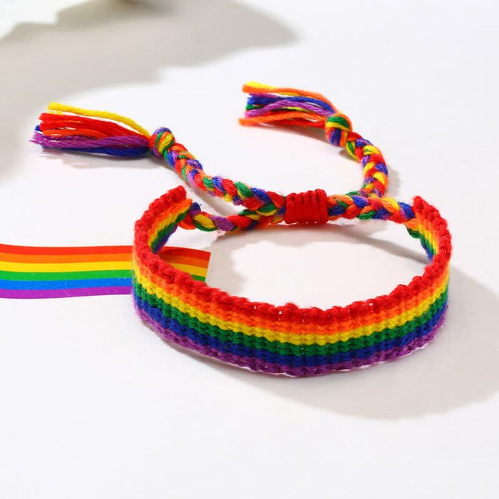 Wholesale Handmande Pride Rainbow Bracelet