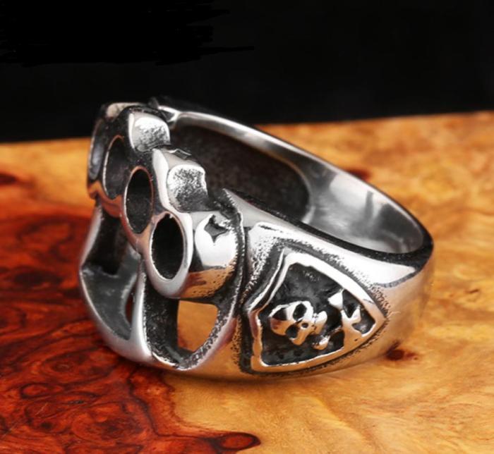 Wholesale Mens Stainless Steel Biker Boxing Ring