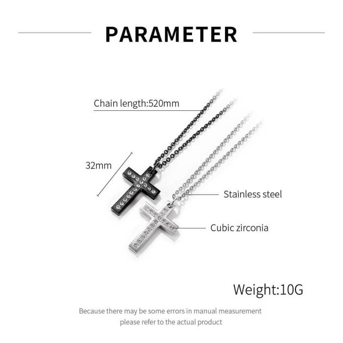 Wholesale Stainless Steel Cross with CZ