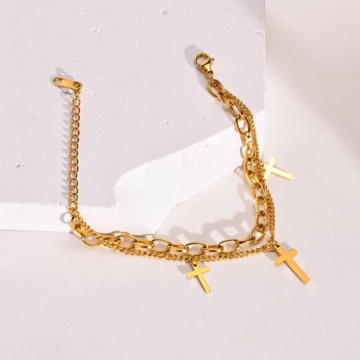 Wholesale Stainless Steel Bracelet with Cross