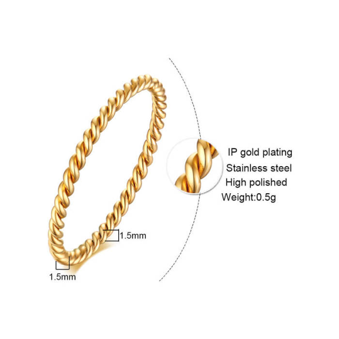 Wholesale Stainless Steel Thin Ring with CZ