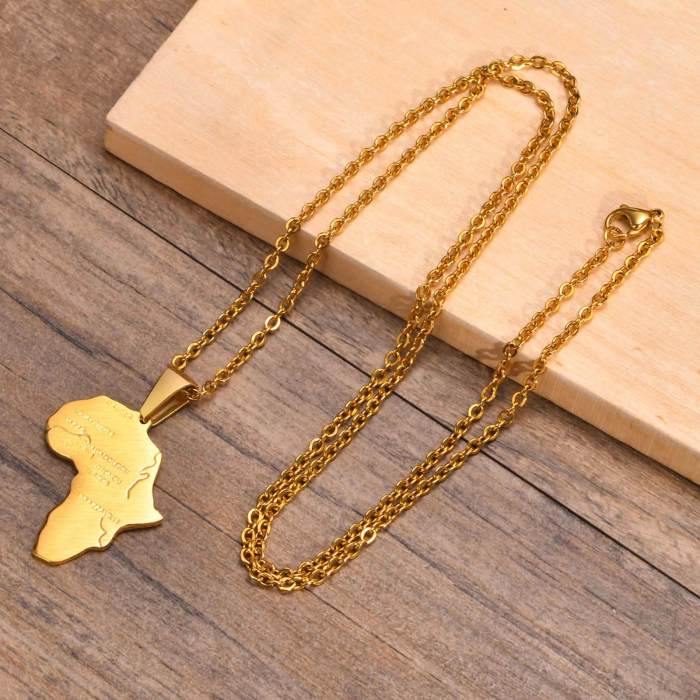 Wholesale Stainless Steel Map Pendant