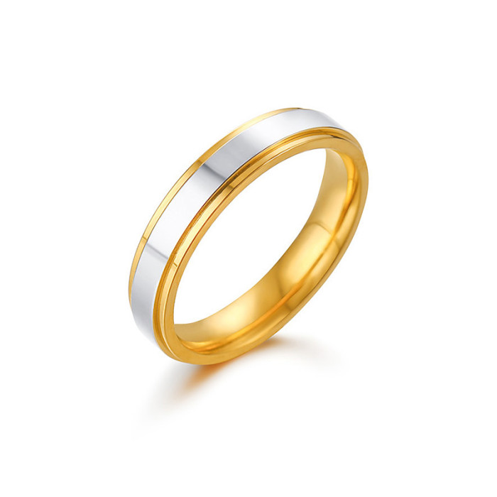 Wholesale Simple Stainless Steel Matching Couple Rings Set