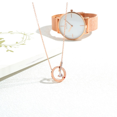 Wholesale Stainless Steel Womens Rose Gold Pendant Necklaces