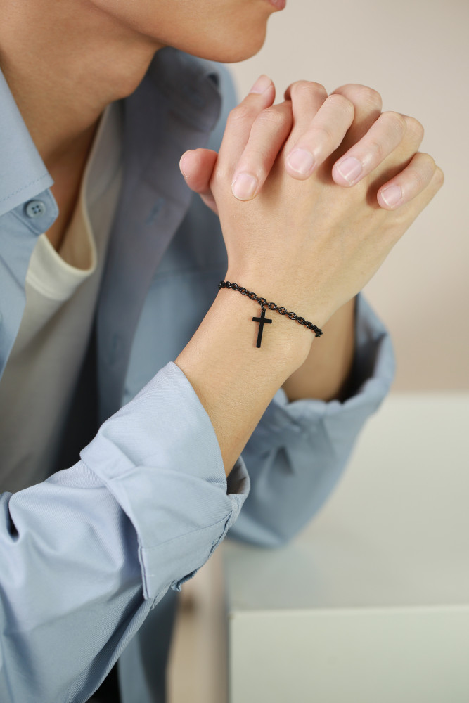 Wholesale Stainless Steel Chain Bracelet with Cross