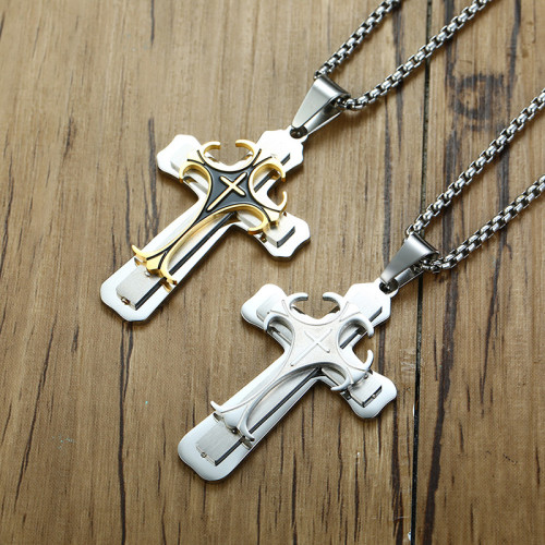 Wholesale Multiple Muslim Cross Necklace Stainless Steel Cross Pendant Necklace