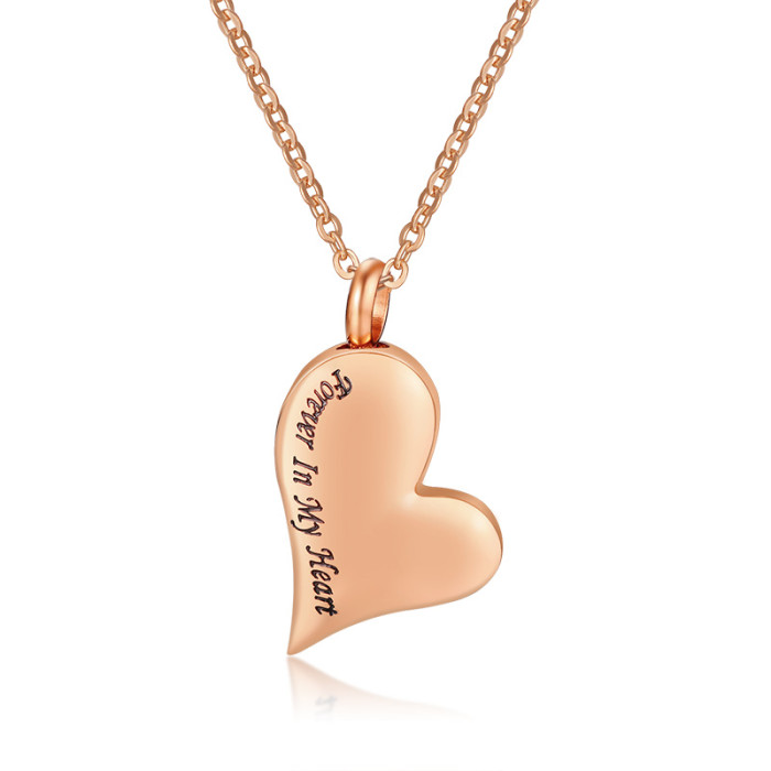 Wholesale Stainless Steel Heart Shaped Pendant Urn