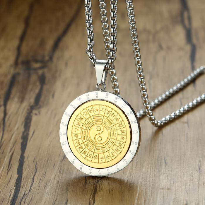 Wholesale Stainless Steel Rotating Eight-Trigram Pendant