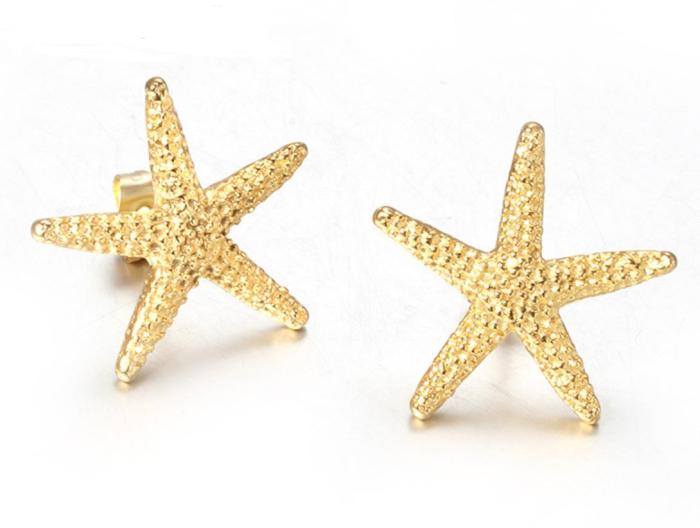 Wholesale Stainles Steel Starfih Stud Earrings for Women
