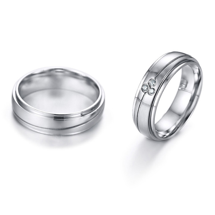 Wholesale Stainless Steel Wedding Ring Band Sets