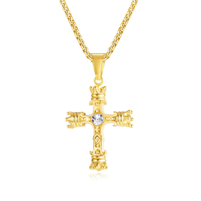 Wholesale Stainless Steel Cross with Crown