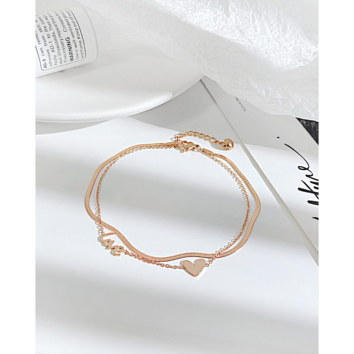 Wholesale Stainless Steel Rose Gold Anklets