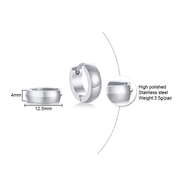 Wholesale Stainless Steel Small Hoop Earrings in Different Colors
