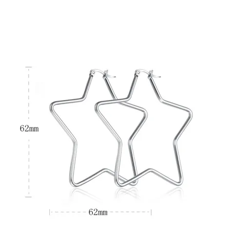 Wholesale Stainless Steel Five Star Earrings for Amazon