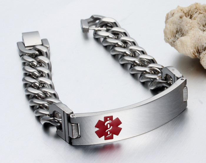 Wholesale Medical Alert Bracelet Chain with ID Tag