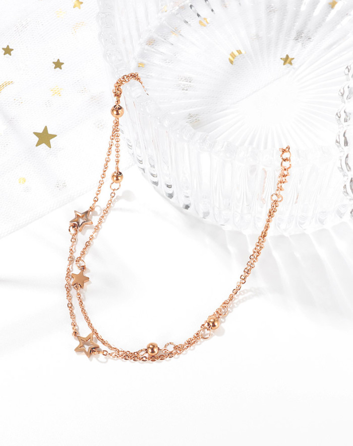 Wholesale Stainless Steel Anklet With Stars